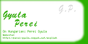 gyula perei business card